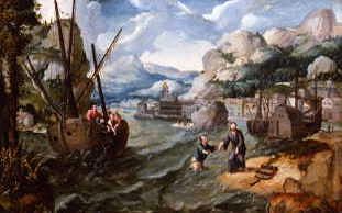 Photo of "CHRIST, ST. PETER & DISCIPLES ON THE SEA OF GALILEE" by LUCAS H. GASSEL