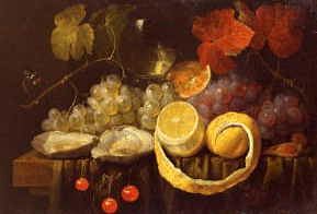 Photo of "STILL LIFE OF FRUIT AND OYSTERS" by JORIS VAN SON