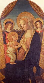 Photo of "MADONNA AND CHILD WITH ATTENDANTS IN CURTAINED ARCH" by ANTONIO BIAGIO