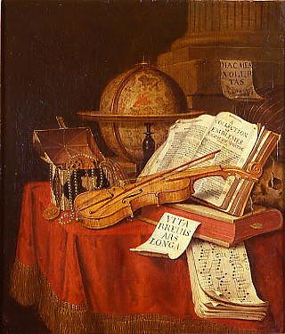 Photo of "VANITAS STILL LIFE WITH VIOLIN" by EVERT COLLIER