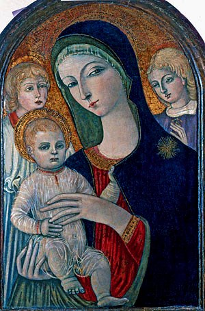 Photo of "VIRGIN AND CHILD WITH ANGELS" by MATTEO DI GIOVANNI BERNACCHINO
