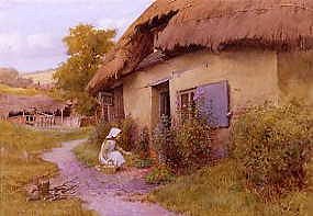 Photo of "AT THE COTTAGE DOOR" by CHARLES EDWARD WILSON