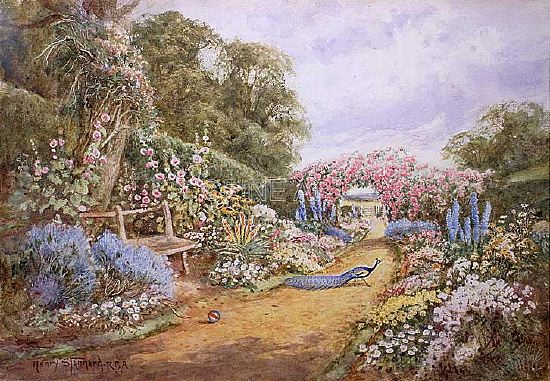 Photo of "AN ENGLISH COUNTRY GARDEN" by HENRY STANNARD