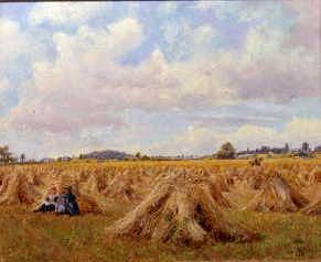 Photo of "RESTING BY THE STOOKS" by ARTHUR J. FOSTER