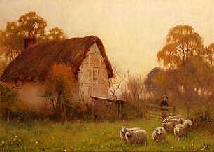 Photo of "A SHEPHERD WITH HIS FLOCK, THE ISLE OF WIGHT" by BENJAMIN D SIGMUND