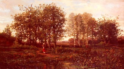 Photo of "A SUMMER LANDSCAPE" by AUGUSTE-CLEMENT JOSEPH HERST