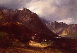 Photo of "A STORMY LANDSCAPE IN THE HIGHLANDS OF SCOTLAND" by THOMAS CRESWICK