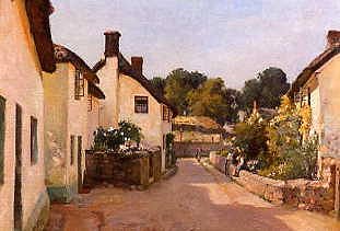 Photo of "SUNLIT COTTAGES, WILLITON, SOMERSET" by CHARLES JAMES FOX