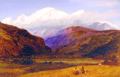 Photo of "A VIEW OF MONT BLANC FROM SERVOZ, FRANCE" by HENRY MOORE