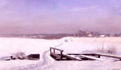 Photo of "THE SNOW-COVERED BRIDGE" by ANDERS ANDERSON- LUNDBY