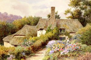 Photo of "A COTTAGE AT SELWORTHY, SOMERSET, ENGLAND" by THOMAS NICHOLSON TYNDALE