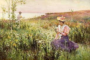 Photo of "GATHERING WILD FLOWERS" by ALFRED (JUNIOR) GLENDENING