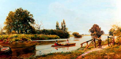 Photo of "A LEISURELY AFTERNOON ON THE RIVER" by WILLIAM GOSLING