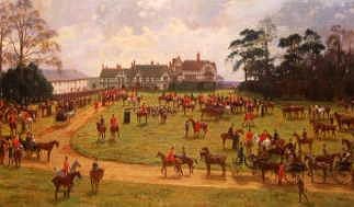 Photo of "THE CHESHIRE HUNT:THE MEET AT CALVERLEY HALL" by GEORGE GOODWIN KILBURNE