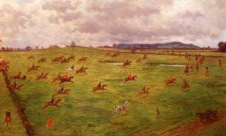 Photo of "THE CHESHIRE HUNT:MAKING FOR PECKFORTON HILLS" by GEORGE GOODWIN KILBURNE