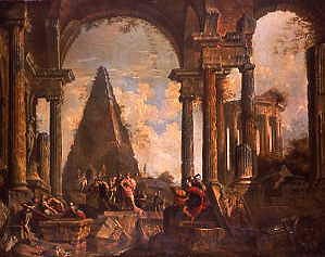 Photo of "A CAPRICCIO OF THE RUINS OF ROME, ITALY" by GIAMPOLO (CIRCLE OF) PANINI