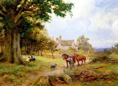 Photo of "LEADING THE HORSES" by FREDERICK JOHN KNOWLES