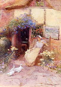Photo of "DAISIES BY THE COTTAGE DOOR" by THOMAS MACKAY