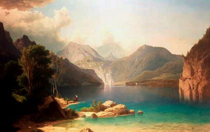 Photo of "A MOUNTAIN LAKE IN SUMMER" by ADOLF CHWALA