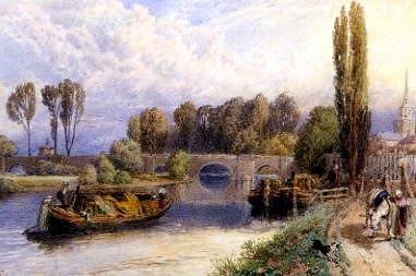 Photo of "ON THE THAMES AT WALLINGFORD, ENGLAND" by MYLES BIRKET FOSTER