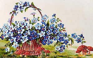 Photo of "A BASKET OF FORGET ME NOTS" by  ANONYMOUS