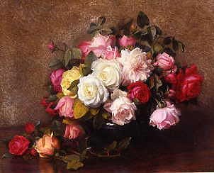 Photo of "A BOWL OF BEAUTIFUL ROSES" by RICHARD CRAFTON GREEN