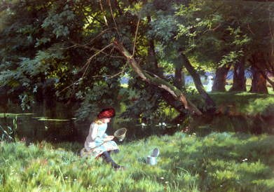 Photo of "CATCHING MINNOWS" by GEORGE HILLYARD SWINSTEAD