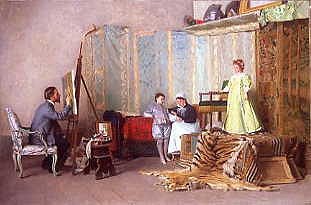 Photo of "IN THE ARTIST'S STUDIO, 1878" by CELESTINO TURLETTI