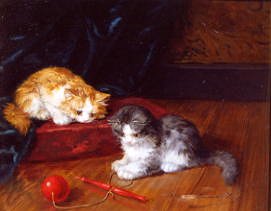 Photo of "KITTENS PLAYING" by ALFRED BRUNEL DE (COPYRI NEUVILLE