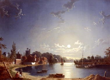 Photo of "A FULL MOON ON THE RIVER AT BRENTFORD" by HENRY PETHER