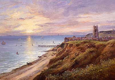 Photo of "A VIEW OF CROMER, NORFOLK, FROM THE WEST" by JOHN MOORE