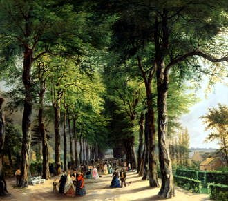 Photo of "A PROMENADE IN SPA, BELGIUM, 1847" by ERNEST KRINS