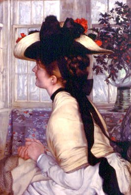 Photo of "PORTRAIT OF AN ELEGANT YOUNG WOMAN" by JACQUES JOSEPH TISSOT