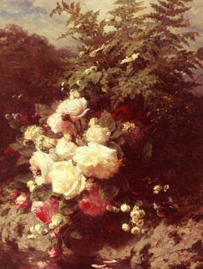 Photo of "PINK AND WHITE ROSES" by JEAN BAPTISTE ROBIE