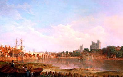 Photo of "A VIEW OF ROCHESTER CASTLE, KENT, ENGLAND" by JAMES BAKER PYNE