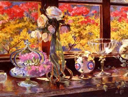 Photo of "STILL LIFE (IN COPYRIGHT IN EUROPE)" by LOUIS COMFORT (ATTRIBUTE TIFFANY