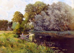 Photo of "A SUMMER'S DAY ON THE RIVER" by ALBERT GABRIEL RIGOLOT