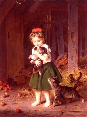 Photo of "KITTENS, 1865" by LUDWIG KNAUS