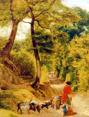 Photo of "FORAGING FOR NUTS (KNOCKING THEM FROM THE TREES)" by FRANCIS DANBY