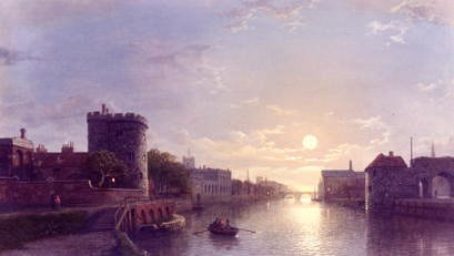 Photo of "CITY OF YORK IN MOONLIGHT FROM THE RIVER OUSE, ENGLAND" by HENRY PETHER