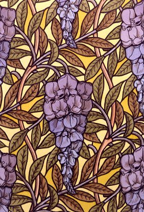 Photo of "WISTERIA (YELLOW, GREEN, MAUVE, BROWN)" by EUGENE-SAMUEL (DESIGNED GRASSET