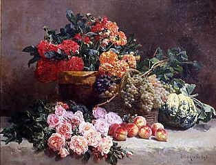 Photo of "A RICH STILL LIFE OF FRUIT AND FLOWERS" by PIERRE BOURGOGNE