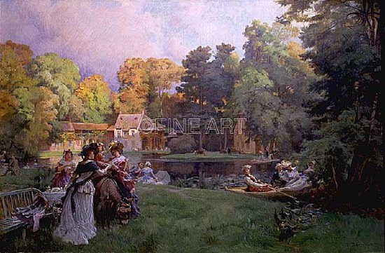 Photo of "A SUMMER PARTY AT THE TRIANON" by EMILE CHARLES DAMERON