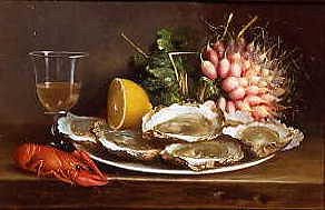 Photo of "A STILL LIFE OF OYSTERS AND RADISHES" by AURELIE LEONTINE (LIFESP MALBET