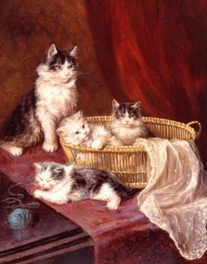 Photo of "A BASKETFUL OF KITTENS" by JULES LEROY