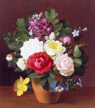 Photo of "A STILL LIFE OF SUMMER FLOWERS" by OTTO DIDERICH OTTESEN
