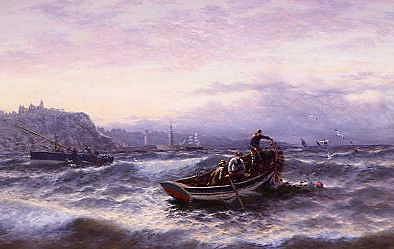 Photo of "FISHERMEN OFF THE COAST AT WHITBY" by THOMAS ROSE MILES