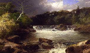 Photo of "A STORMY LANDSCAPE IN THE HILLS" by JOHN BRANDON (ACTIVE 185 SMITH