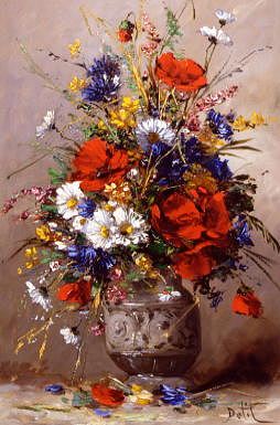 Photo of "A VASE OF SUMMER FLOWERS" by EUGENE PETIT