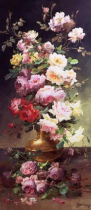 Photo of "A STILL LIFE OF ROSES" by ALFRED GODCHAUX